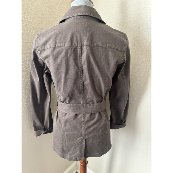 Talbots Women's Size 4 Brown Button-Up Belted Utility Jacket - Picture 5 of 6